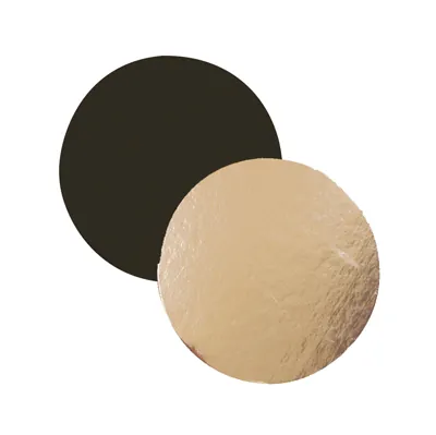 Rond pâtisserie Or/Noir ø24cm carton recyclé - Paquet de 100 - Semelles à gâteaux