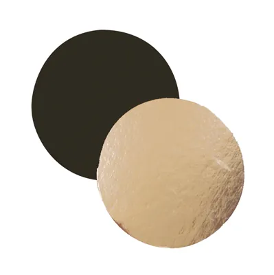 Rond pâtisserie Or/Noir ø26cm carton recyclé - Paquet de 100 - Semelles à gâteaux