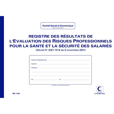 Registre d’évaluation des risques professionnels - Registres obligatoires, Signalétique de sécurité
