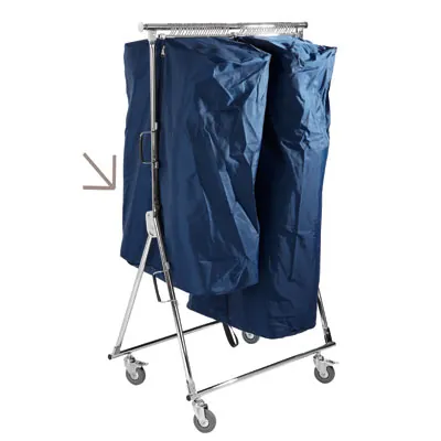 Housse VRP Nylon 40 x 100 cm Bleu marine - Housse vêtement professionnel - Housses à vêtements