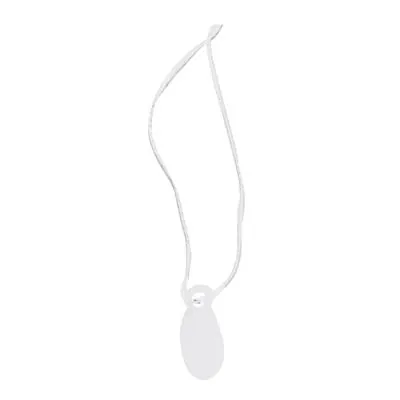 Étiquettes bijouterie ovale à fil blanc - Étiquettes à fil