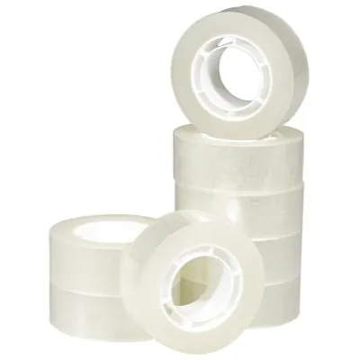 Ruban adhésif transparent 19 mm x 33 m polypropylène 25µ - Lot de 8 - Dévidoirs, adhésifs, colles