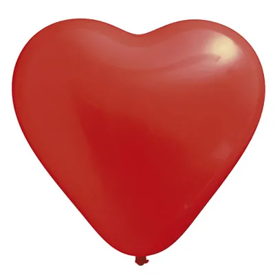 Ballon Coeur rouge ø 25 cm - Ballon Saint Valentin - Lot de 100 - Ballons et accessoires de fête