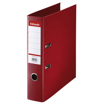 Classeur à levier A4 320 x 290 mm carton 22/10e Dos 7,5 cm Esselte - Rouge - Classeurs à levier, Classeurs A4