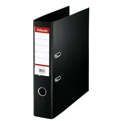 Classeur à levier A4 320 x 290 mm carton 22/10e Dos 7,5 cm Esselte - Noir - Classeurs à levier, Classeurs A4