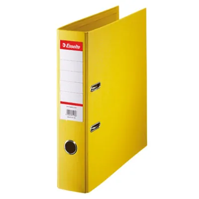 Classeur à levier A4 320 x 290 mm carton 22/10e Dos 7,5 cm Esselte - Jaune - Classeurs