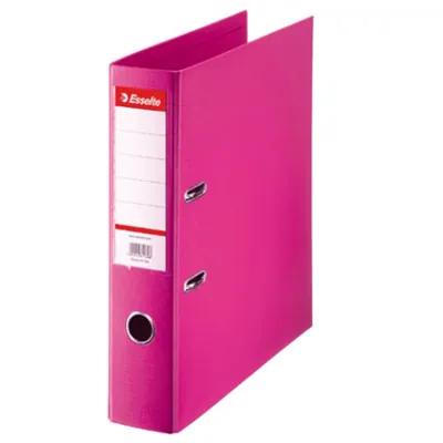 Classeur à levier A4 320 x 290 mm carton 22/10e Dos 7,5 cm Esselte - Rose Fuchsia - Classeurs