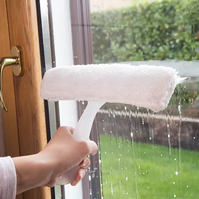 Mouilleur lave-vitres microfibre + raclette - Lavage vitres-2