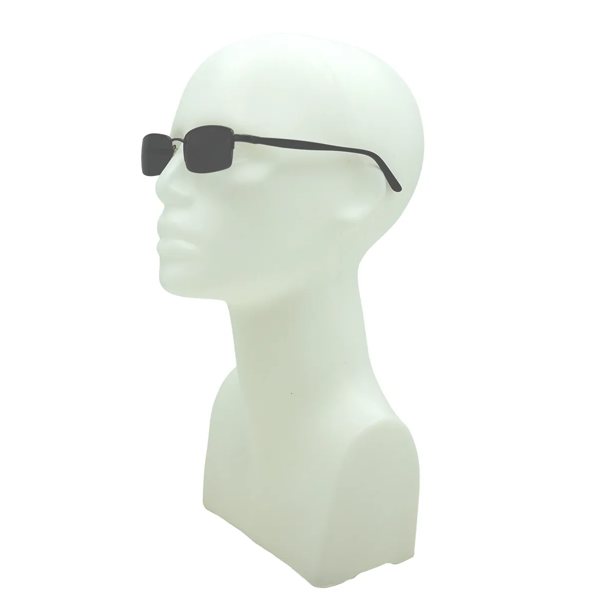 Tête mannequin femme plastique H 38 cm - Tête pour perruque, chapeau - Blanc - Têtes-5