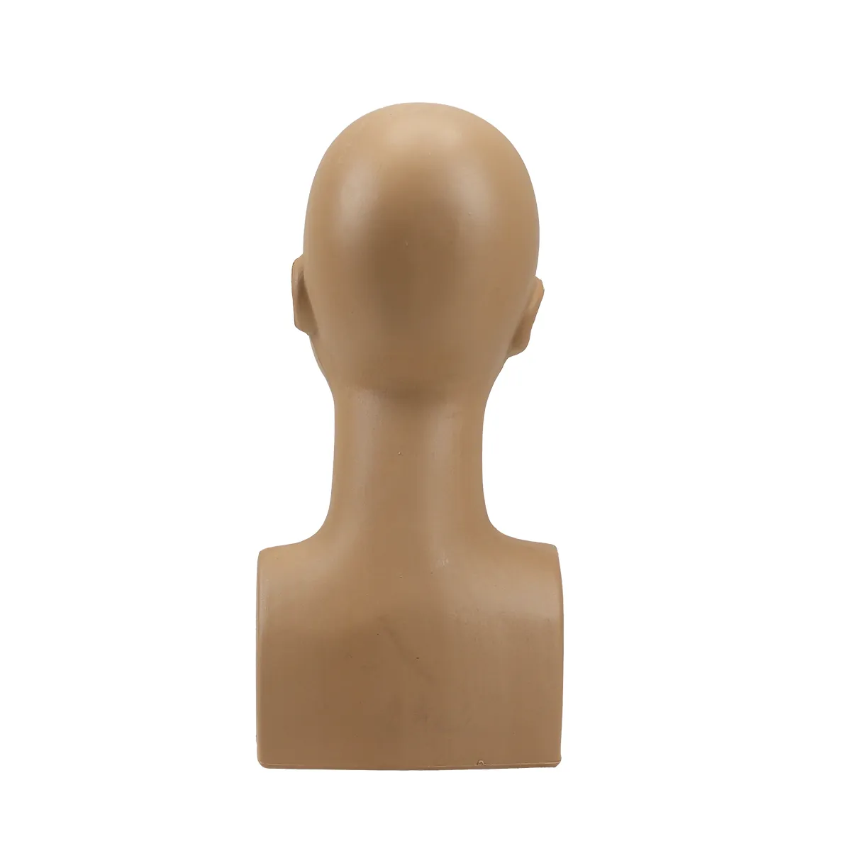 Tête mannequin femme plastique H 38 cm - Tête pour perruque, chapeau - Chair - Têtes-3