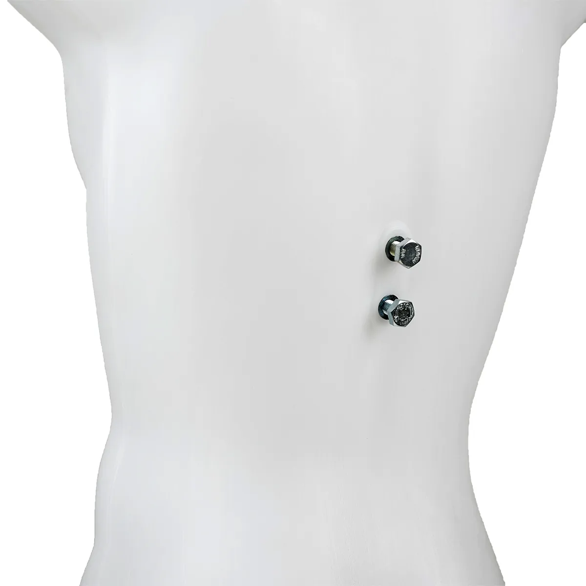 Buste homme plastique H 87 cm - Torse homme plastique - Blanc - Bustes ECO-4