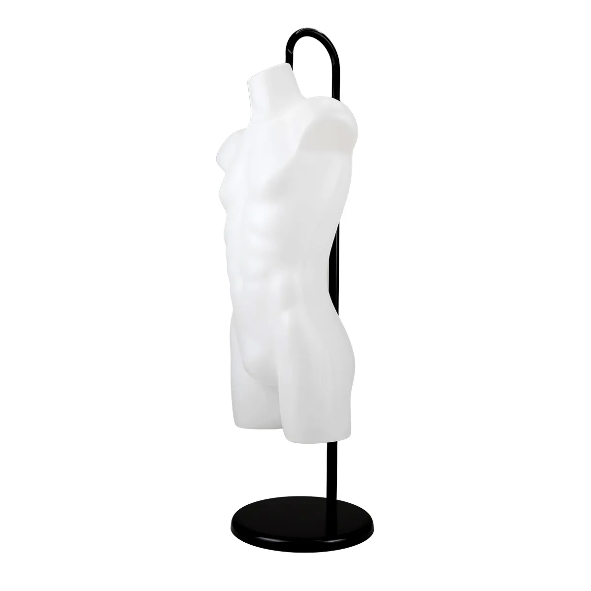 Buste homme plastique H 87 cm - Torse homme plastique - Blanc - Bustes ECO-9