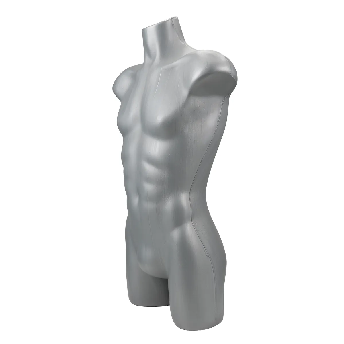 Buste homme plastique H 87 cm - Torse homme plastique - Gris - Bustes ECO-1