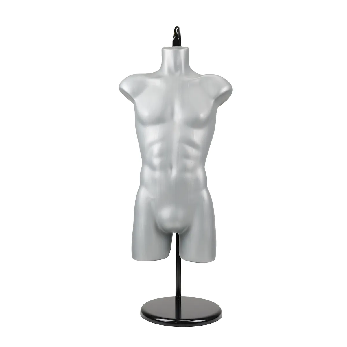 Buste homme plastique H 87 cm - Torse homme plastique - Gris - Bustes ECO-11