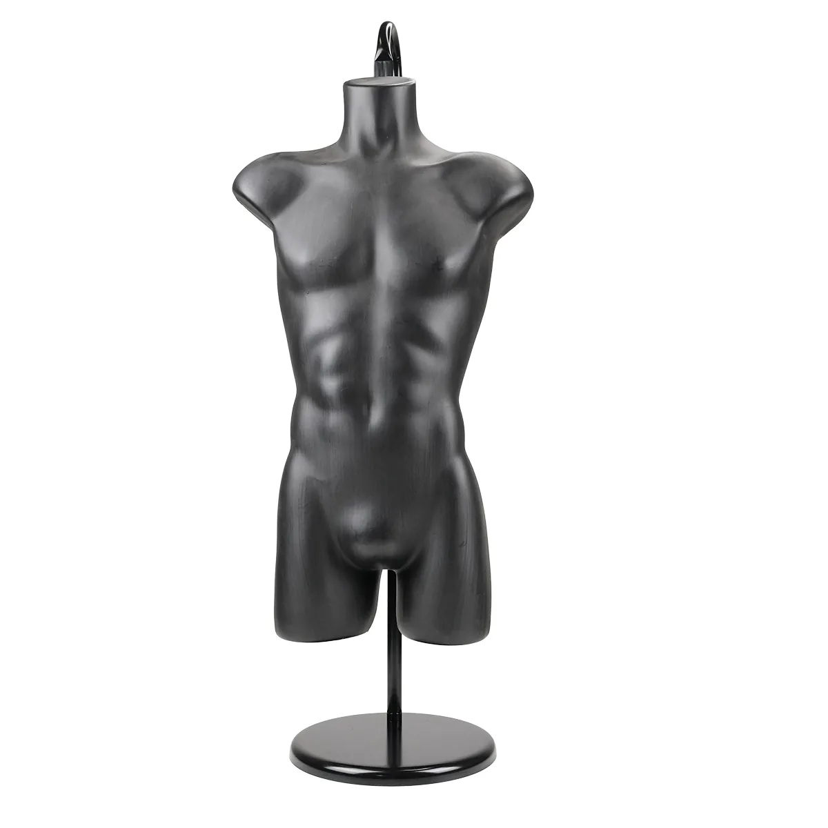 Buste homme plastique H 87 cm - Torse homme plastique - Noir - Bustes ECO-6