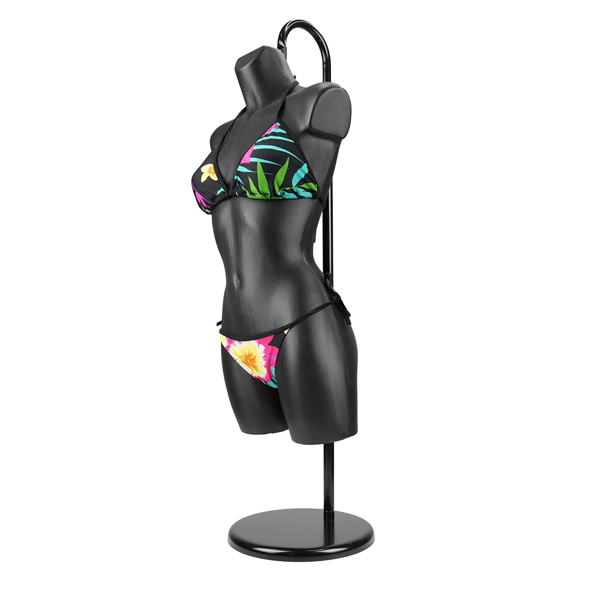 Buste femme plastique H 82 cm - Torse femme plastique - Noir - Bustes ECO-7