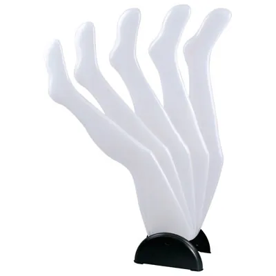 Présentoir 5 jambes femme sur base H 94,5 cm - Jambes mannequin lingerie - Blanc - Jambes et pieds