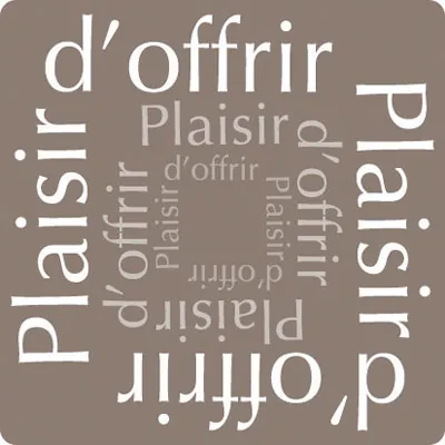 Étiquettes cadeaux adhésives Plaisir d'offrir 35 x 35 mm Taupe - Boîte de 500 - Étiquettes cadeaux adhésives