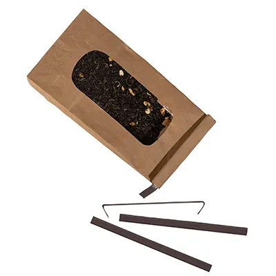 Barrette fermeture sachet - Lien kraft pour sachet - Attache lien twist kraft - Marron - Lot de 1000 - Clips fermeture sachets, Barrettes fermeture sachets-2