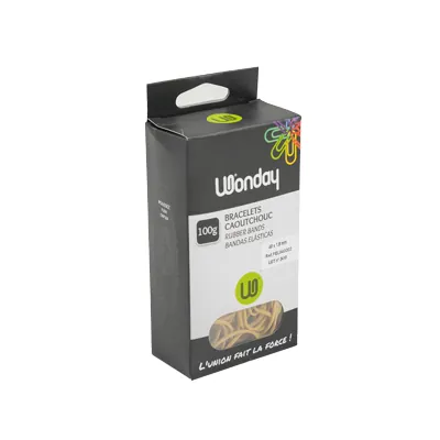 Bracelet élastique caoutchouc blonds fins 60 x 1,8 mm 100g - Bracelets élastiques caoutchouc-1