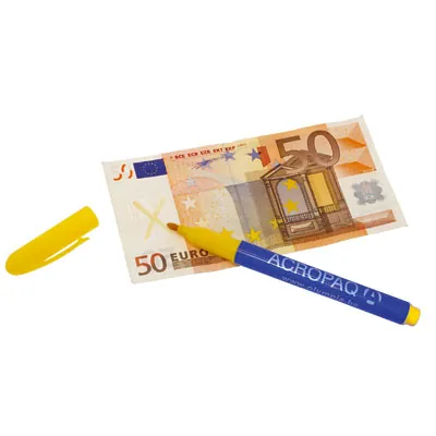 Stylo détecteur de faux billets universel, format poche - Stylo faux billets - Détecteur faux billets - Détecteurs de faux billets - Compteurs pièces et billets-1
