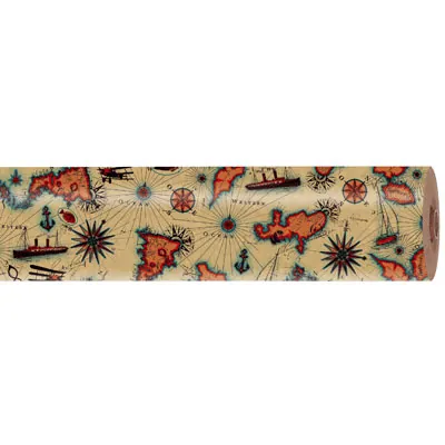 Papier cadeau Transat - 70 cm x 250 m - Papiers cadeaux kraft à motifs-1
