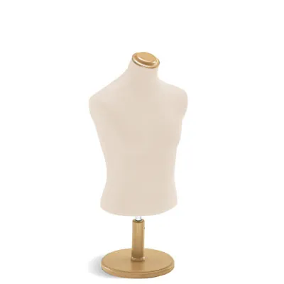 Buste court homme tissu beige pied court bois taille 44 - Bustes couture, torses couture