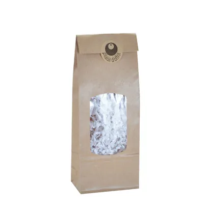 Sac SOS kraft brun avec fenêtre 400 ml 10 x 5,5 x 28,5 cm - Sachet SOS - Lot de 100 - Sacs SOS avec fenêtre-2