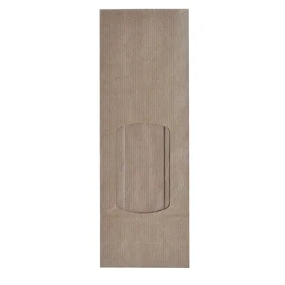Sac SOS kraft brun avec fenêtre 400 ml 10 x 5,5 x 28,5 cm - Sachet SOS - Lot de 100 - Sacs SOS avec fenêtre-3