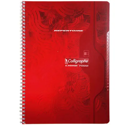 Répertoire alphabétique à spirales 21 x 29,7 cm A4 180 pages petits carreaux 5 x 5 Clairefontaine - Agendas-Répertoires