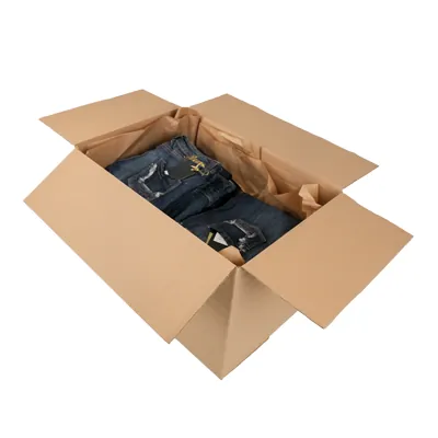 Caisse carton - Caisse américaine carton hauteur variable - carton simple cannelure 60 x 40 x 30/40 cm – Lot de 10 - Caisses américaines cartons-2