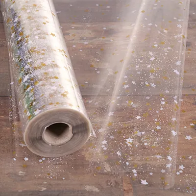 Film fleuriste - Film polypropylène Étoiles or 80 cm x 120 m 35µ - Films polypropylène à motifs-2