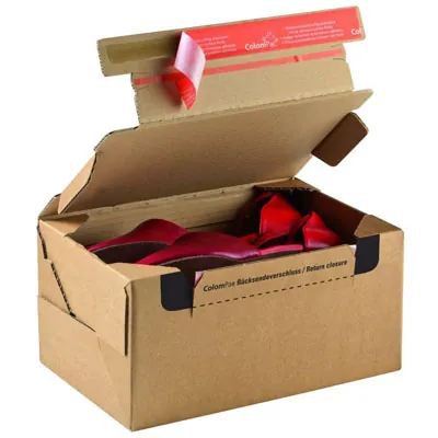 Carton d'expédition sécurisés aller retour Brun Format S 28,2x19,1x9cm - Boîte carton - Lot de 10 - Cartons d'expédition, Boîtes carton