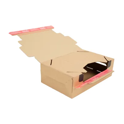 Carton d'expédition sécurisés aller retour Brun Format S 28,2x19,1x9cm - Boîte carton - Lot de 10 - Cartons d'expédition, Boîtes carton-2
