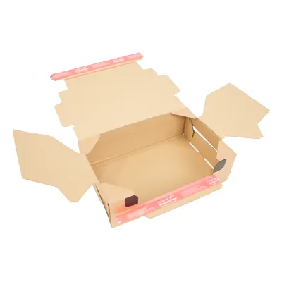 Carton d'expédition sécurisés aller retour Brun Format S 28,2x19,1x9cm - Boîte carton - Lot de 10 - Cartons d'expédition, Boîtes carton-3