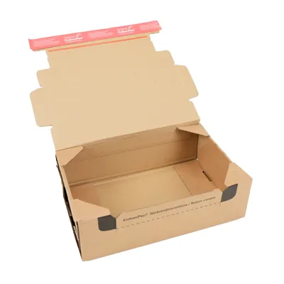 Carton d'expédition sécurisés aller retour Brun Format S 28,2x19,1x9cm - Boîte carton - Lot de 10 - Cartons d'expédition, Boîtes carton-5