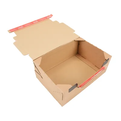 Carton d'expédition sécurisés aller retour Brun Format L 33,6x24,1x14cm - Boîte carton - Lot de 10 - Cartons d'expédition, Boîtes carton-7