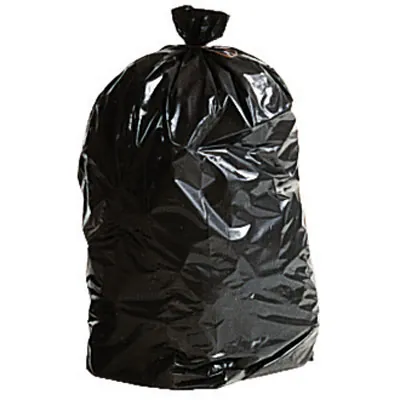 Sac poubelle 110 litres PEHD avec lien à nouer - Sac poubelle professionnel - Noir - Rouleau de 25 - Sacs poubelle professionnels