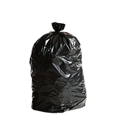 Sac poubelle 50 litres PEHD avec lien à nouer - Sac poubelle professionnel - Noir - Rouleau de 50 - Sacs poubelle professionnels