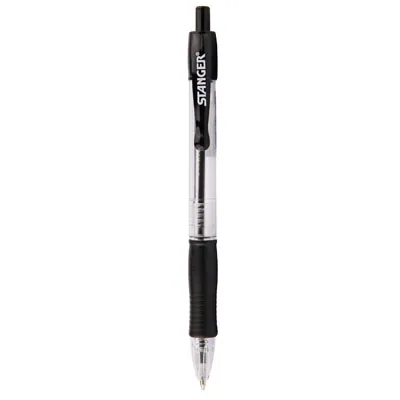 Stylos à bille retractables STRANGER - noir - lot de 10 - Stylos billes