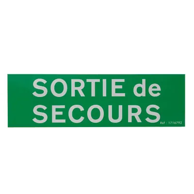 Pictogramme autocollant Sortie de secours - Registres obligatoires, Signalétique de sécurité