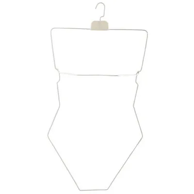 Cintre maillot de bain métal fil blanc 71 cm, avec poitrine - Cintre buste - Lot de 3 - Cintres lingerie, maillots de bain
