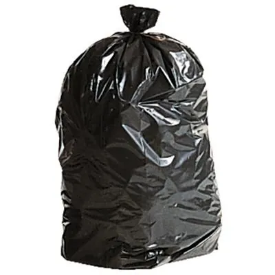Sac poubelle 130 litres PEBD avec lien à nouer - Sac poubelle professionnel - Noir - Carton de 100 - Sacs poubelle professionnels