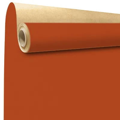 Papier cadeau kraft orange uni 70 cm x 100 m 60 g/m² – le rouleau - Papiers cadeaux unis