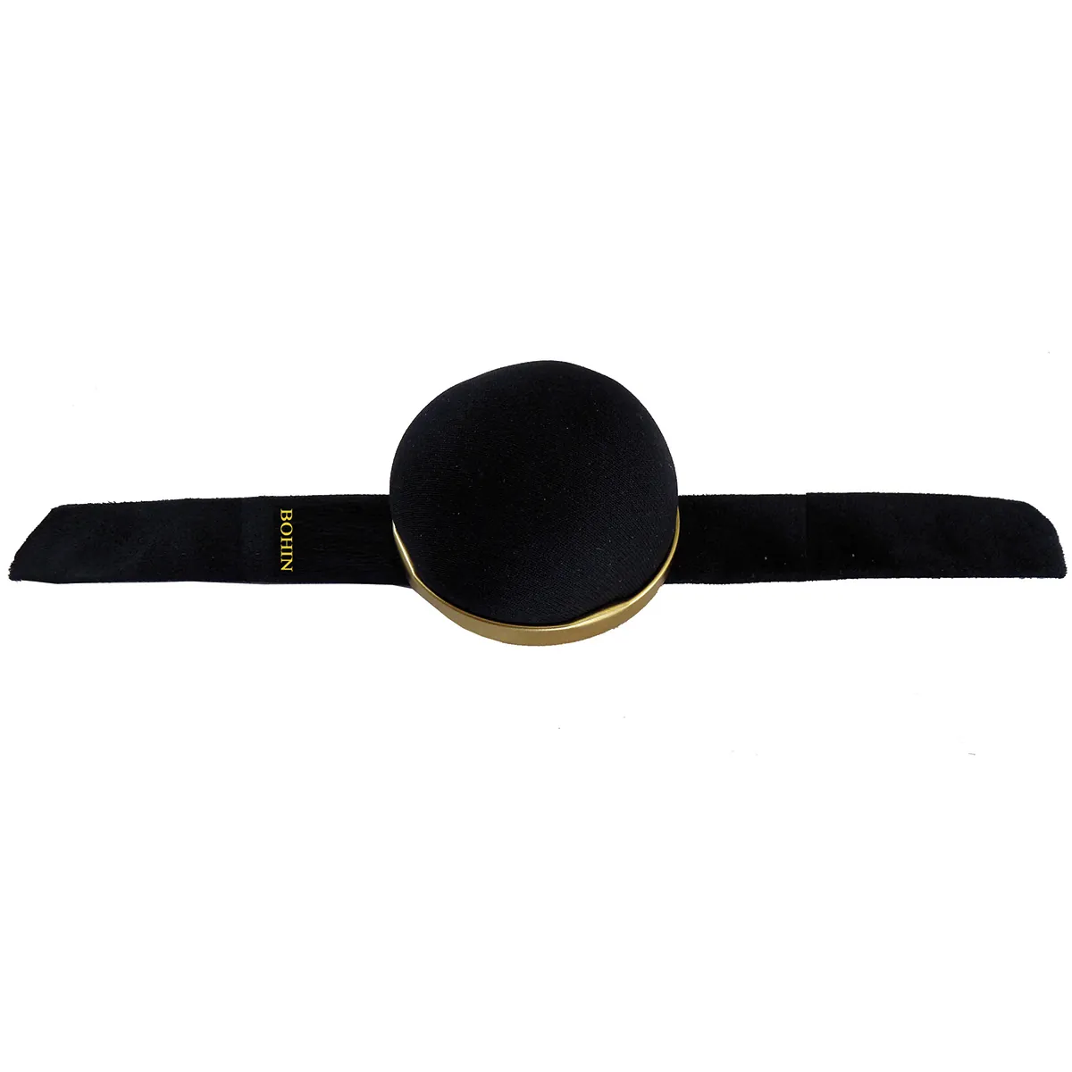 Porte épingles suédine Bohin - Bracelet porte épingles ajustable - Noir - Accessoires couture-1