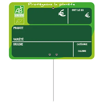 Étiquettes fruits et légumes bio, à pique - Étiquettes à pique