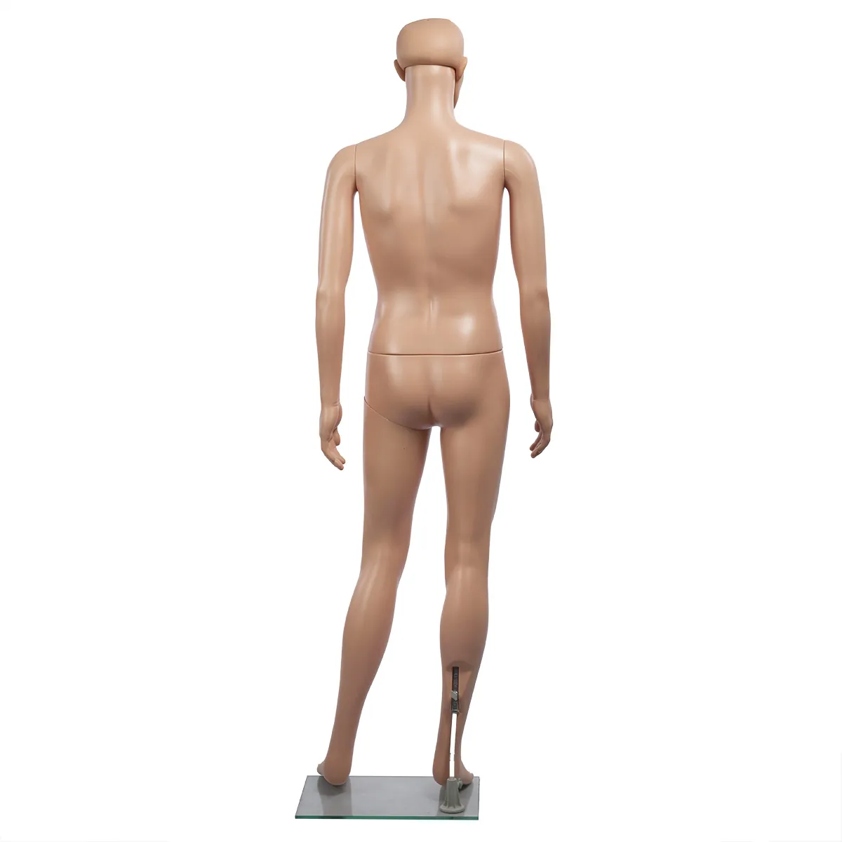 Mannequin homme sans perruque bras le long du corps H 185 cm Plastique - Chair - Mannequins plastique sans perruque-2