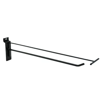 Tiges simples noir sablé - L 30 cm - avec tige pour porte-étiquette - Broches