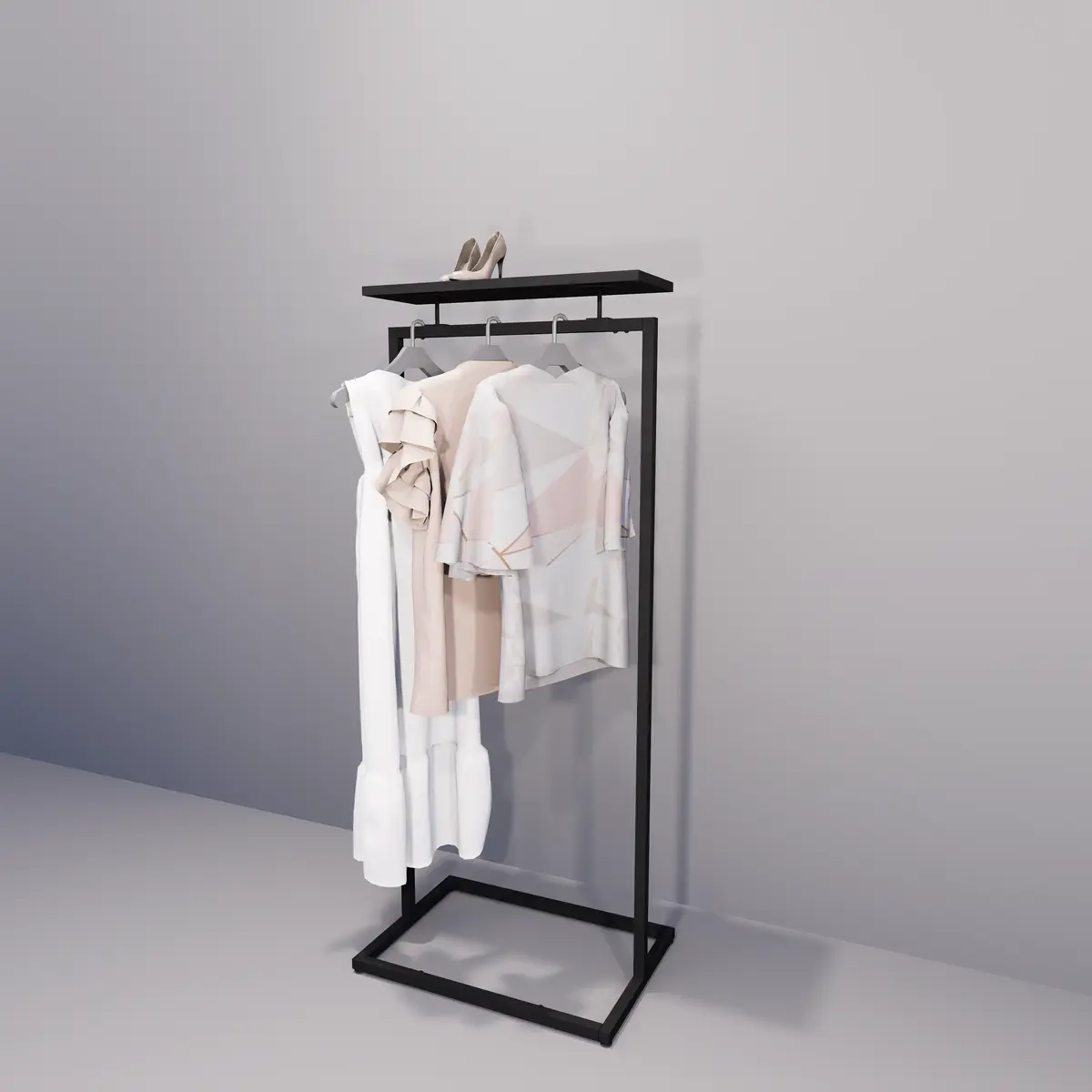 Support tablette rond - Ligne Square 25 noir-2