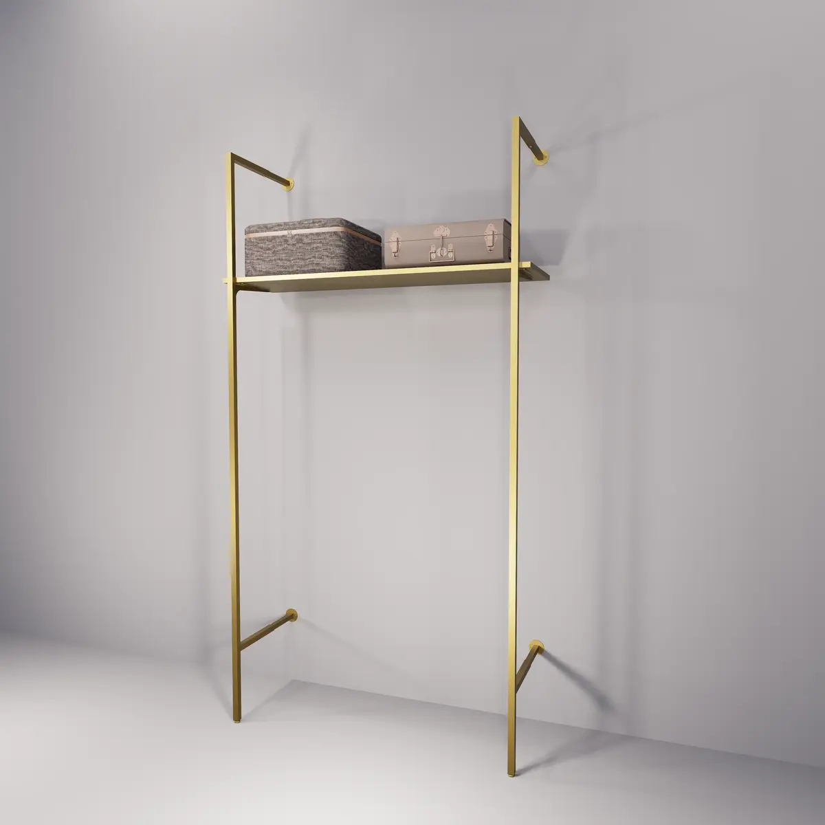 Consoles - métal or - L 28 cm - Ligne Square 25 or-2